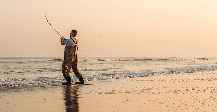 Vejers Strand Angler am Strand