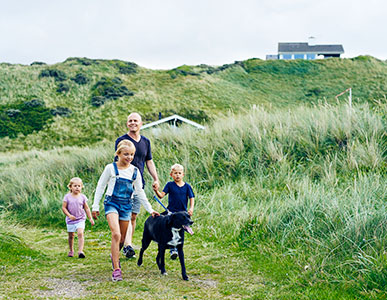 Ferienhaus mit Hund am Meer